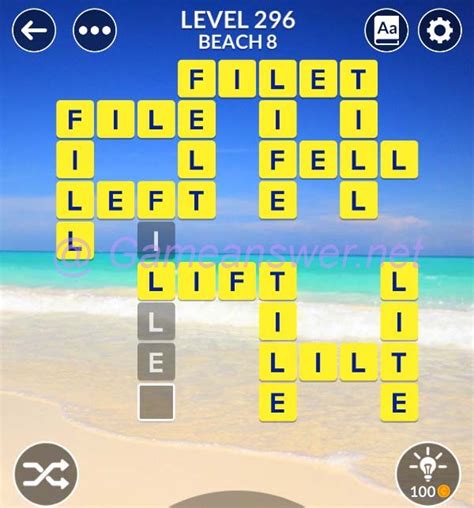 Wordscapes Level 296 Answers [ + Bonus Words ].